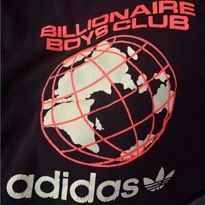 Adidas Black Tee with Red and White Graphics
